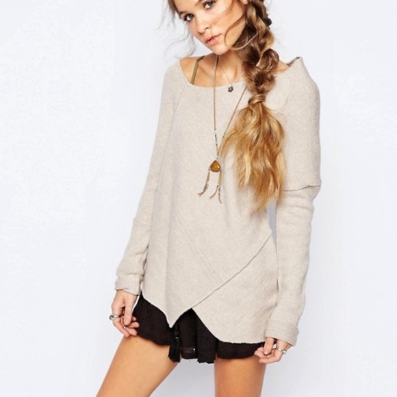 Free People Sweaters - Free People •  Asymmetrical Oatmeal Sweater